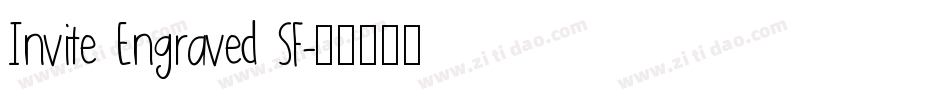 Invite Engraved SF字体转换